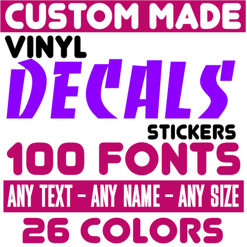 Custom text vinyl decal - custom,