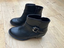 Clarks black leather ankle