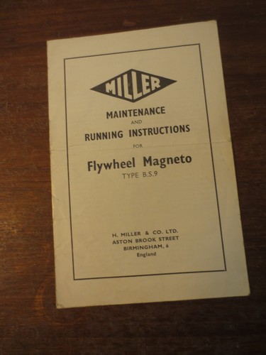 Miller flywheel magneto type - miller,