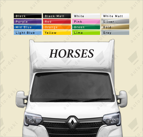 Horse box lettering - horse,