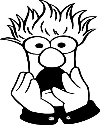 Beaker muppet vinyl - muppet, decal
