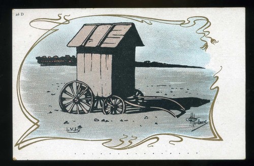Seaside lonely bathing machine - lonely,