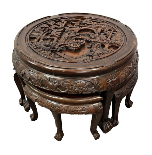 Vintage hand carved - carved, asian