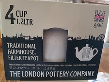 Brand New London Pottery. Traditional Farmhouse Filter Teapot. 4 Cup (1.2l). New