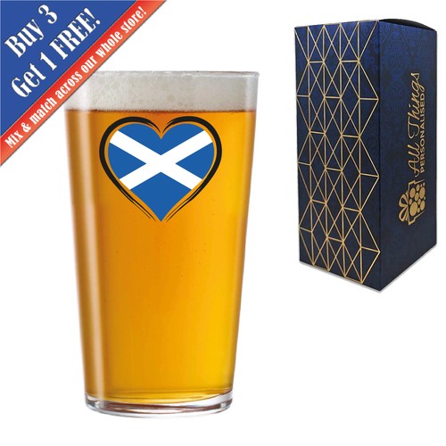 Scotland heart pint - pint, glass