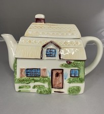 Country cottage teapot old - cottage,
