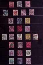 GB: Victoria Surface-Printed Perfins - Ex-Old Time Collection - Album Page