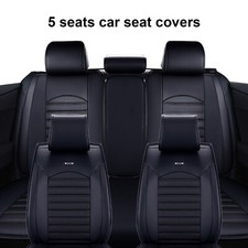 5 Seats Waterproof PU Leather Car Seat Covers Full Set For MG ZS 2001-2023