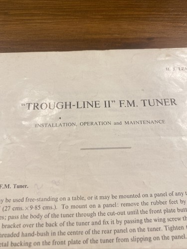 Leak troughline tuner - troughline,