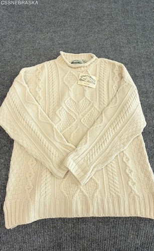 Aran crafts men cream cable - aran,