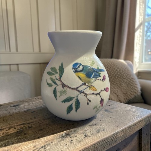 Ceramic vase hand - ceramic, painted