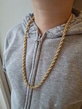 6mm GOLD FILLED Rope Cbain 24 Inch Chain Necklace Men's Women's