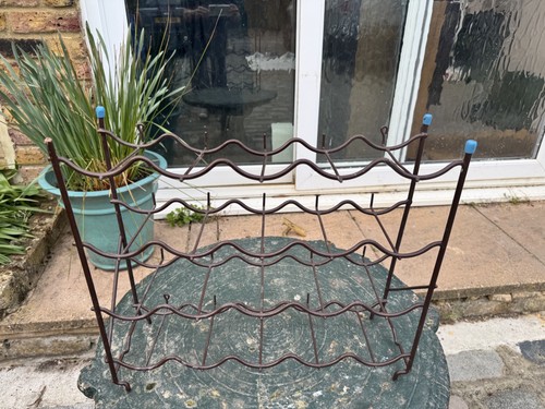 Vintage wire bottle wine rack - bottle,