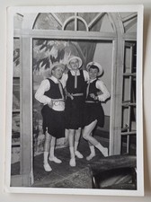 PHOTO FANCY DRESS 3 MEN AS SCHOOLGIRLS SCHOOL UNIFORM 1950s ST TRINIAN'S TYPE