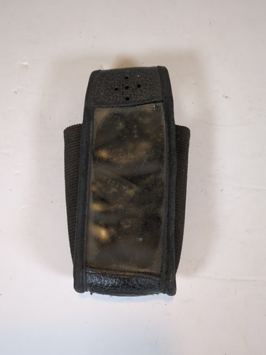 Black leather case pouch - case,