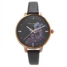 Ted Baker Ladies Leather Watch Womens Rose Gold Watch Floral Watches For Her