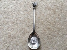 SCARCE LONDON 1899 LARGE SILVER TRUSTY SERVANT FINIAL & MANNERS MAKETH MAN MOTTO