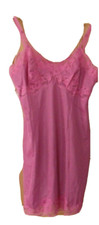 Charnos Monsanto Amazing Vintage Pink Lacey Slip Lingerie Size 38 UK 14 BN