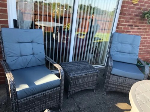 Seater rattan bistro set - seater,