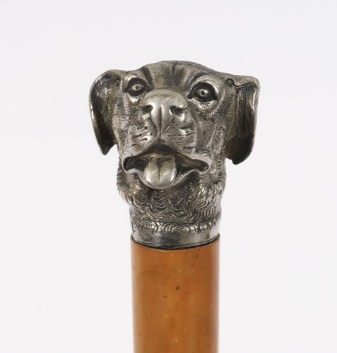Antique dogs head - dogs, sliver