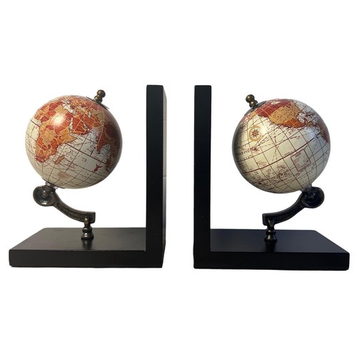 World map globe bookends - world,