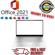 HP ENVY 17 BIG 17.3" Inch Windows 11 Office i7 8GB 256GB SSD 1TB WARRANTY Laptop