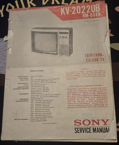 1979 vintage sony technical - vintage,