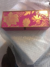 Marks & Spencer Glass Jewellery Box in Bright Pink & Gold