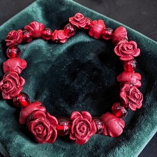 Vintage Red Rose Bracelet –