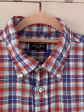 Paul & Shark Yachting Plaid S/S Button Up Pocket Shirt Mens Size 44 / 17 1/2
