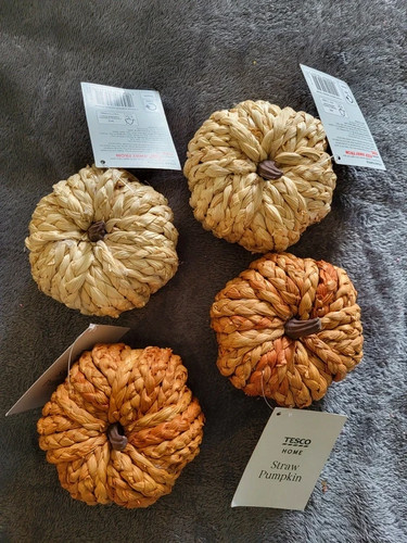 Straw pumpkins - straw,