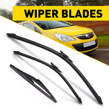 FRONT REAR WINDSCREEN WIPER BLADES 26"16"12" For Vauxhall Opel Corsa D E 2006-14
