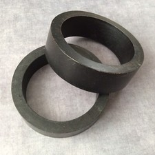 Vintage Pair Handmade Black Ebony Wood Bangles