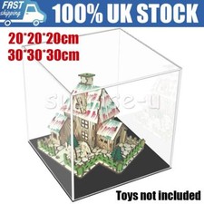 20/30cm Acrylic Display Case Dustproof Box Perspex Clear Collectibles Shop Model