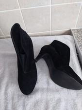 Open Toe Boots Size 6 Suede