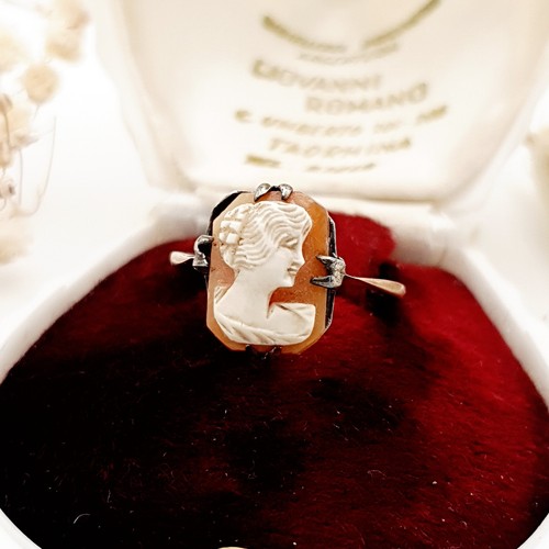 Art deco cameo - cameo, ring: