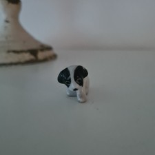 Miniature Ceramic Dog Figurine