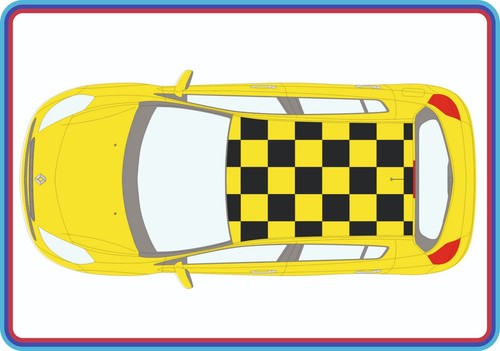 Chequered roof decals graphics - chequered,