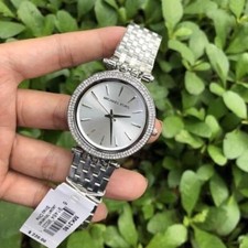MICHAEL KORS MK3190 Darci All Silver Tone 39mm Dial Crystal Bezel Ladies Watch