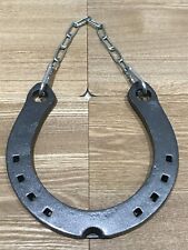 Vintage Rustic SHIRE CART HORSESHOE Handmade Lucky Ex Large with hanging Chain