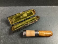 Silver Mounted Amber Cheroot
