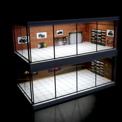 Diorama car garage - garage, model