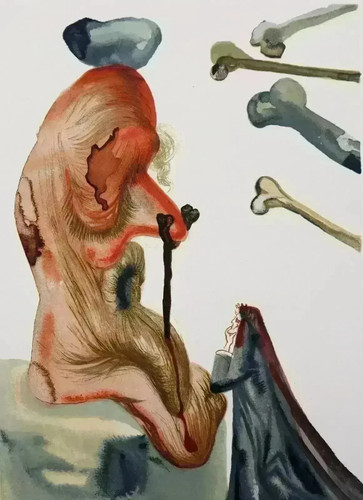 Salvador dali original etching - original,