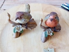 The Leonardo Collection Birds On A Branch  Figurine Bundle Robin/wren