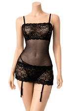 Ladies Lace & Mesh Chemise &