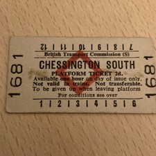 PLATFORM  TICKET  (   Chessington. South.   62.   )