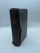 Vintage 1947 The Roman Missal Book W/ Dust Cover & Extras 