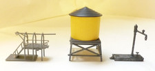 N gauge job lot 3 steam engine shed items: water tower & column , boiler washer