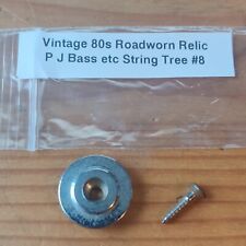 Vintage 80s Relic Bass Guitar String Tree Retainer Round P Precision J Jazz #8