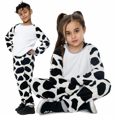 Kids cow print sleeve pyjamas - kids,